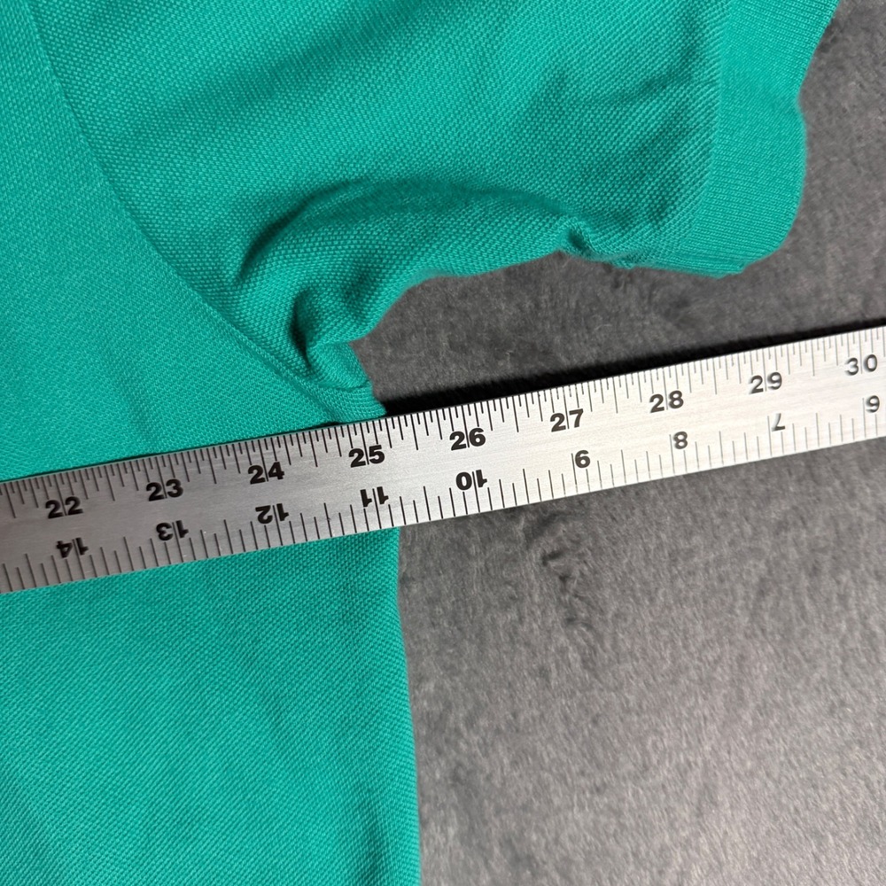 Polo‎ Ralph Lauren Mens XXL Green Short Sleeve Pique Polo Shirt Yellow Pony Logo - Picture 5 of 7